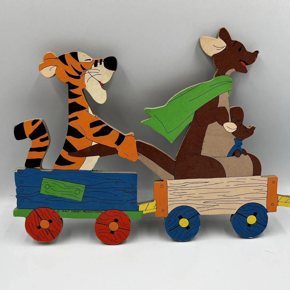 Vintage Sears Pin Ups Winnie the Pooh Wall‎ Decor Train Set Tigger Eeyore Nursey